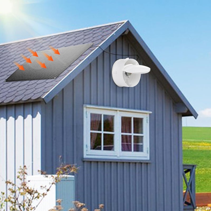 SUNYIMA Solar Powered Exhaust Fan, 15W Weatherproof Solar Panel with 8 Inch Solar Exhaust Fan for Shed Ventilation, Small Chicken Coops, Greenhouses, Pet Houses, Window Exhaust, Garage - Image 5